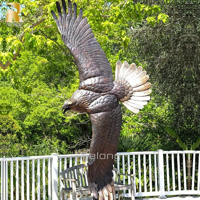 Custom Home Park Brass Animal Sculpture Antique Bronze Eagle Statue Garden Decoration Wholesaler