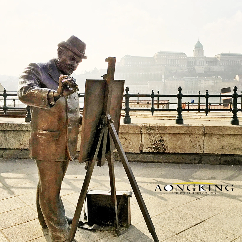 Outdoor Figure Art Famous Painter Bronze Sculpture