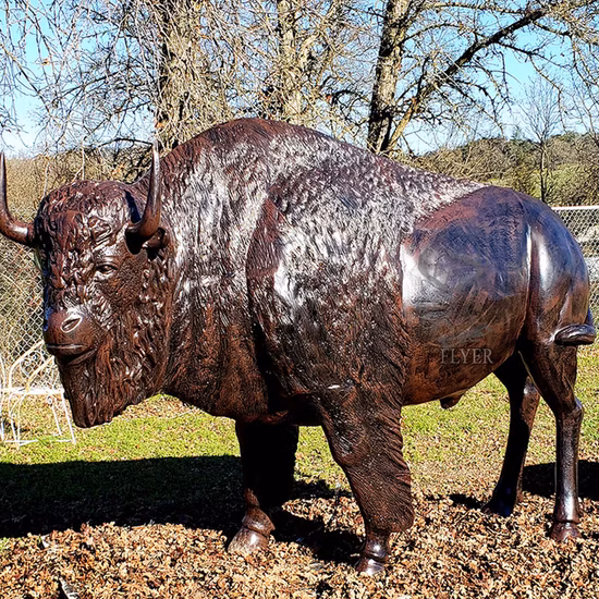 Outdoor-Bauernhof-dekorative Bullenstatue aus Gussbronze, lebensgroße Kuhstatue aus Kupferbronze im Wachsausschmelzverfahren