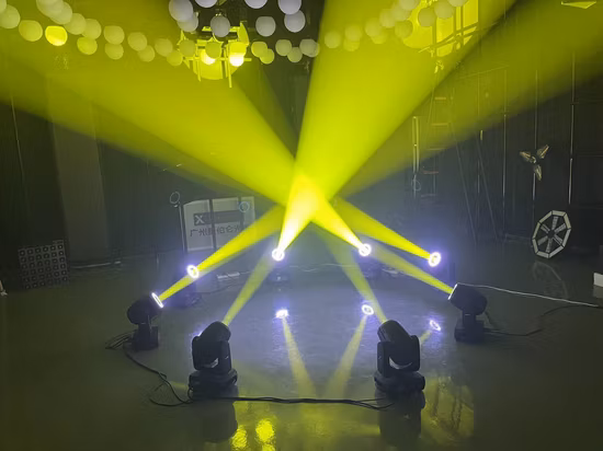 150 W LED-Moving-Head-Scheinwerfer mit LED-Ring-Regenbogeneffekt